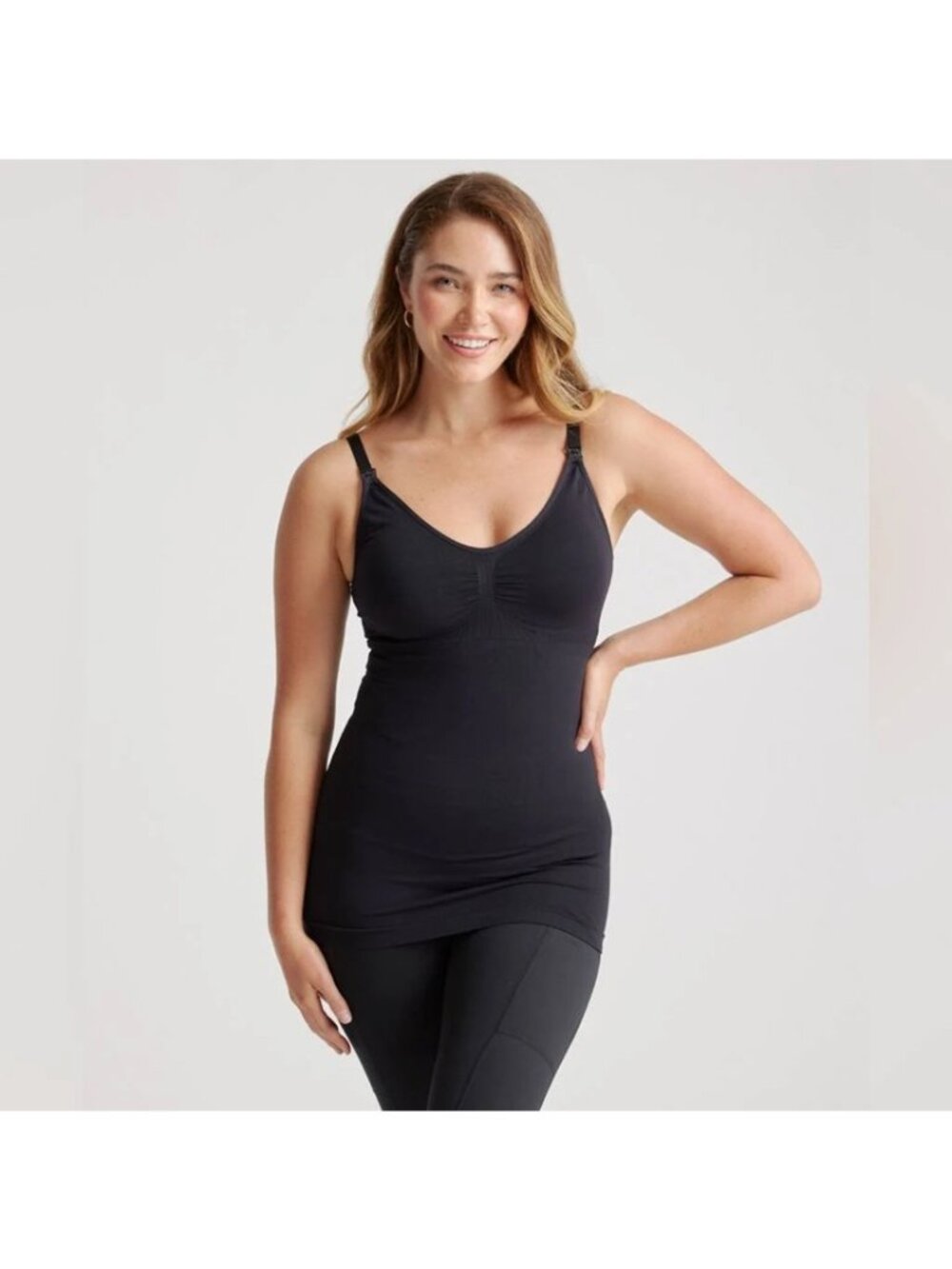 Quince Seamless Maternity and Nursing Tank in Black size S Small NWOT 1 pk